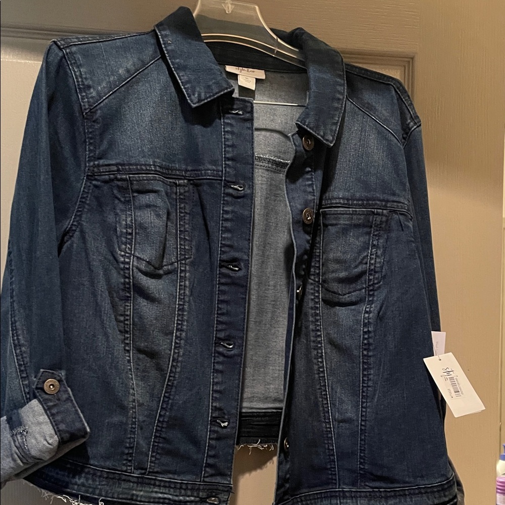 Style & Co. Dark Blue Jean Jacket